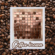 New Coffee brown matte sequin wall