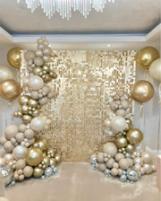 Vanilla gold sequin wall panels