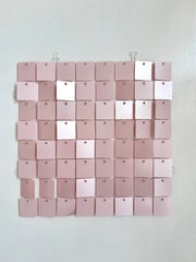 New pastel pearl pink sequin wall panels