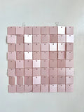 New pastel pearl pink sequin wall panels