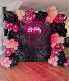 Matte Black sequin wall