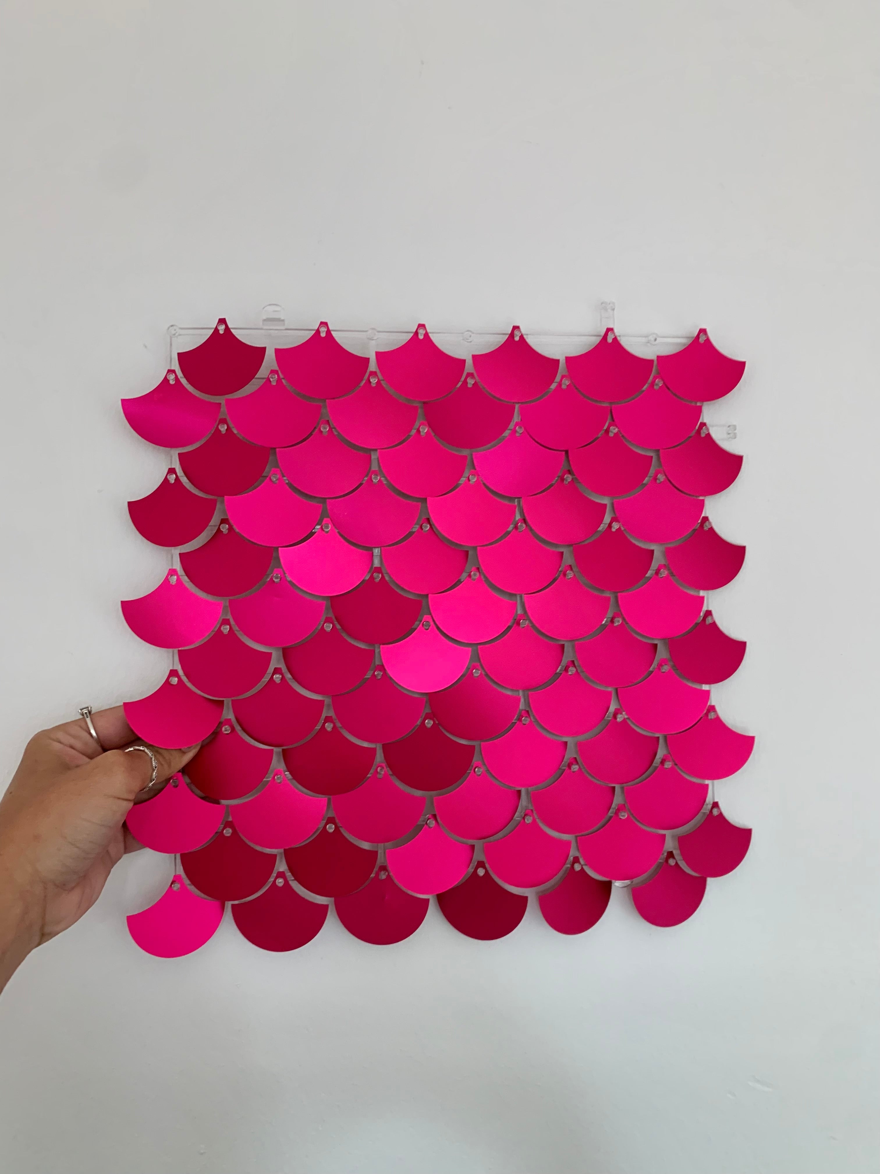 Raspberry Sequins New raspberry matte scales sequin wall