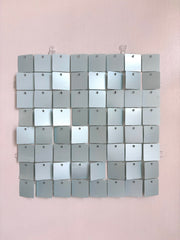 New pastel pearl blue sequin wall panels
