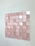 New pastel pearl pink sequin wall panels