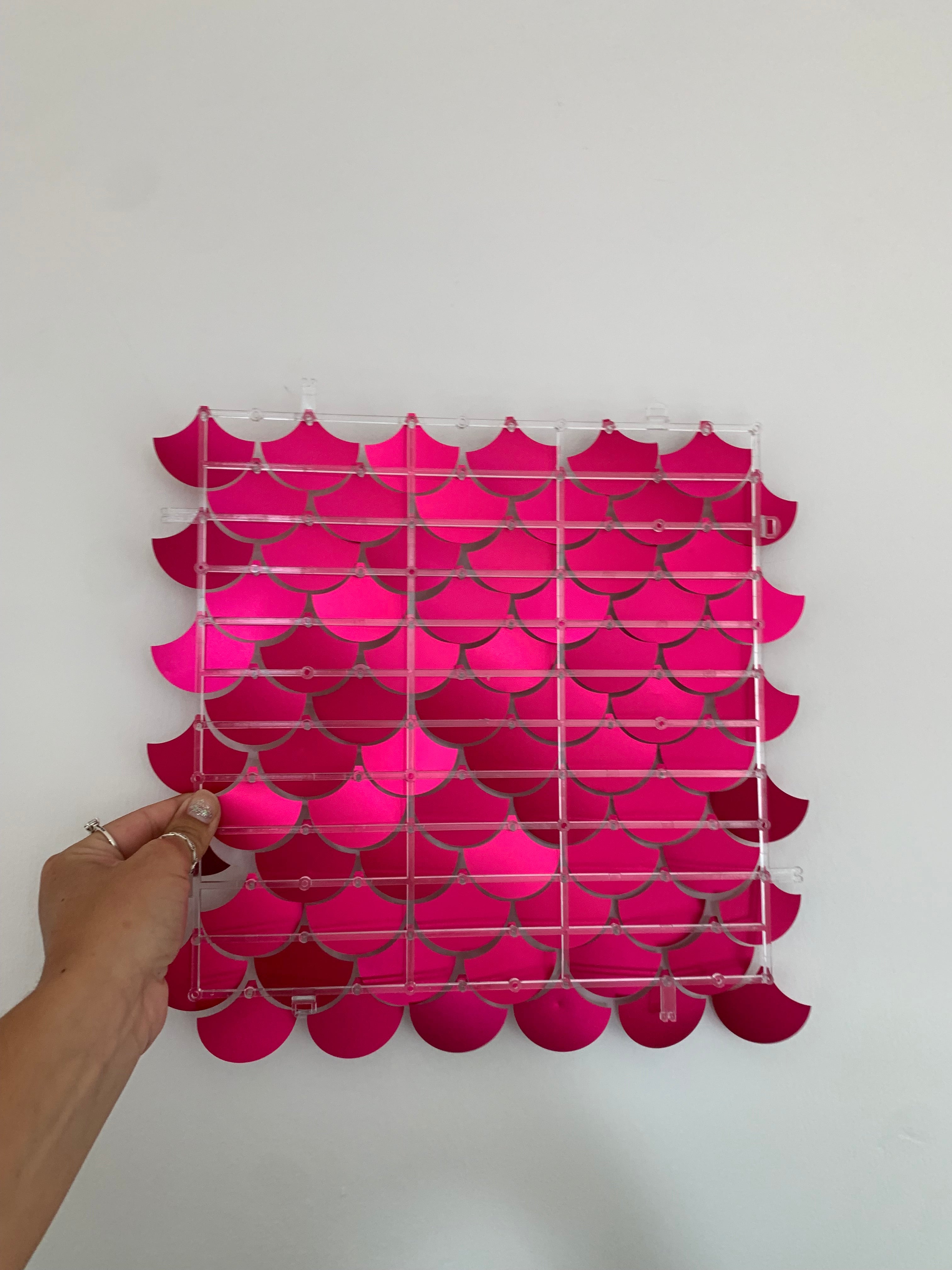 Raspberry Sequins New raspberry matte scales sequin wall
