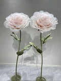 Giant organza rose pair