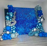 “Mermaid” blue mirror sequin wall