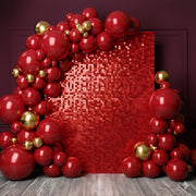 Red mirror sequin wall