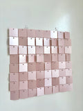 New pastel pearl pink sequin wall panels