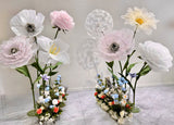 Giant flower set pair with floral arrangement bases