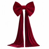 Velvet red giant bow for Christmas decorations. Christmas tree big bow. Large velvet bow uk stock and supplier. 