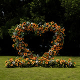 Sunflower heart floral arch freestanding