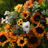 Sunflower heart floral arch freestanding