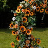 Sunflower heart floral arch freestanding