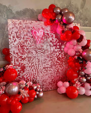 Matte Pink sequin wall