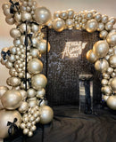 Matte Black sequin wall