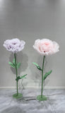 Pink or purple Giant organza moving flower with light