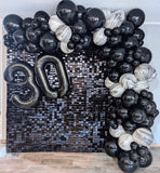 Black sequin wall - Supply my events Shimmer wall backdrop - event decorations - wedding decor - party decor - sequin walls official - solaair sequin walls - party decor - interior design - sequin panels 